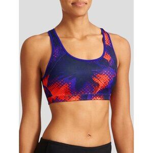 Athleta Double Dare Sports Bra Electro Splatter Print Size M